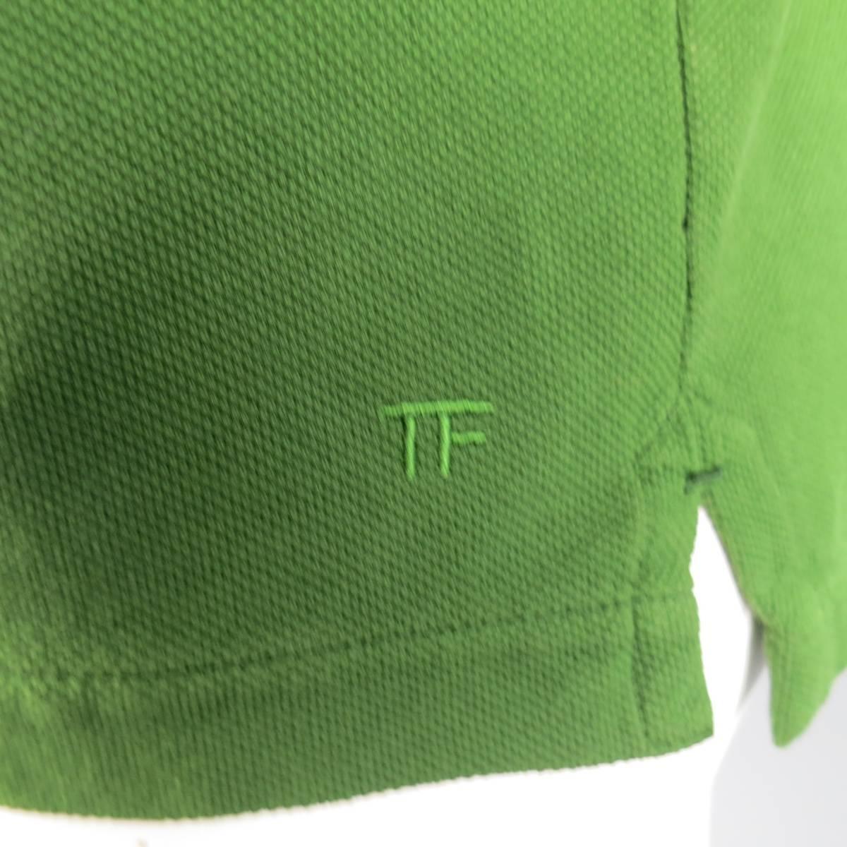 TOM FORD Size XXL Green Cotton Pique Polo 1