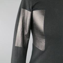 COMME des GARCONS Size S Black Coated Print Sides Long Sleeve T-shirt
