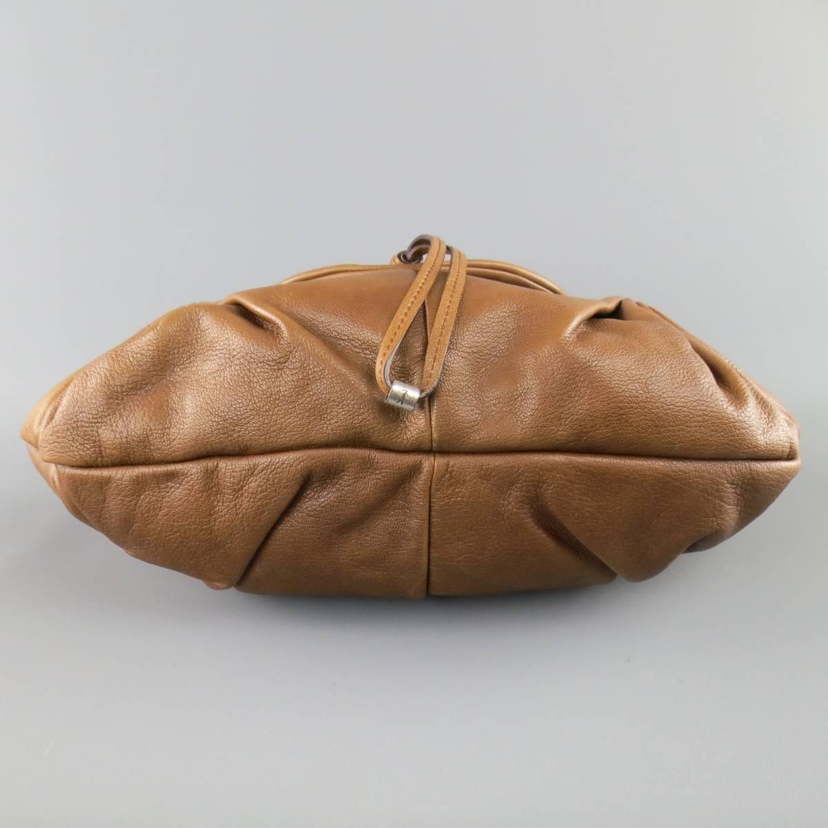 YVES SAINT LAURENT by TOM FORD 2003 Brown Leather Gathered Shoulder Bag 2