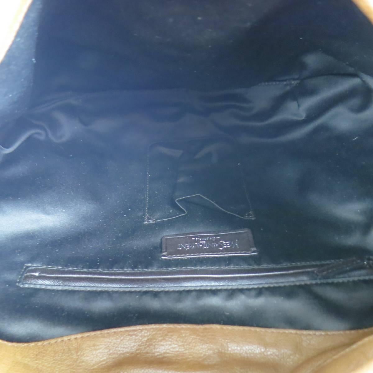 YVES SAINT LAURENT by TOM FORD 2003 Brown Leather Gathered Shoulder Bag 5