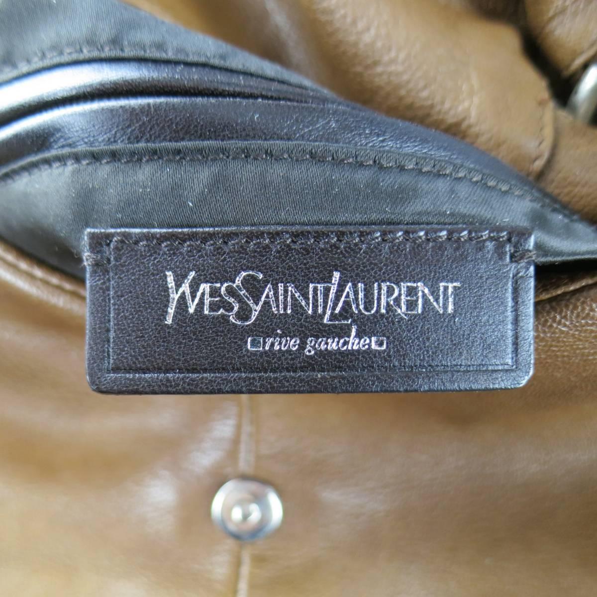 YVES SAINT LAURENT by TOM FORD 2003 Brown Leather Gathered Shoulder Bag 4