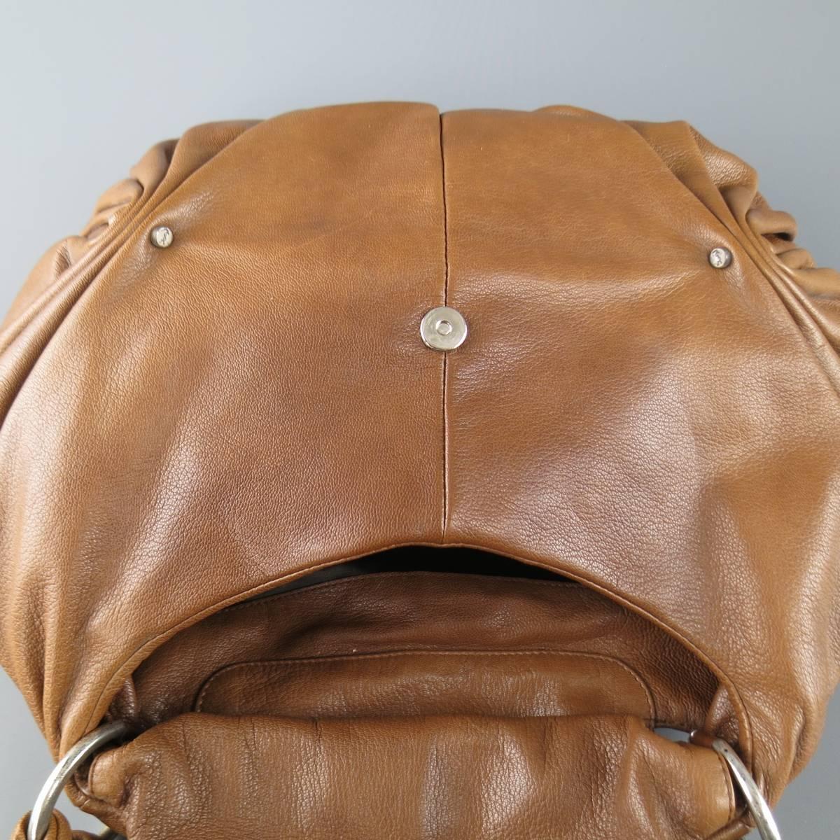 YVES SAINT LAURENT by TOM FORD 2003 Brown Leather Gathered Shoulder Bag 6