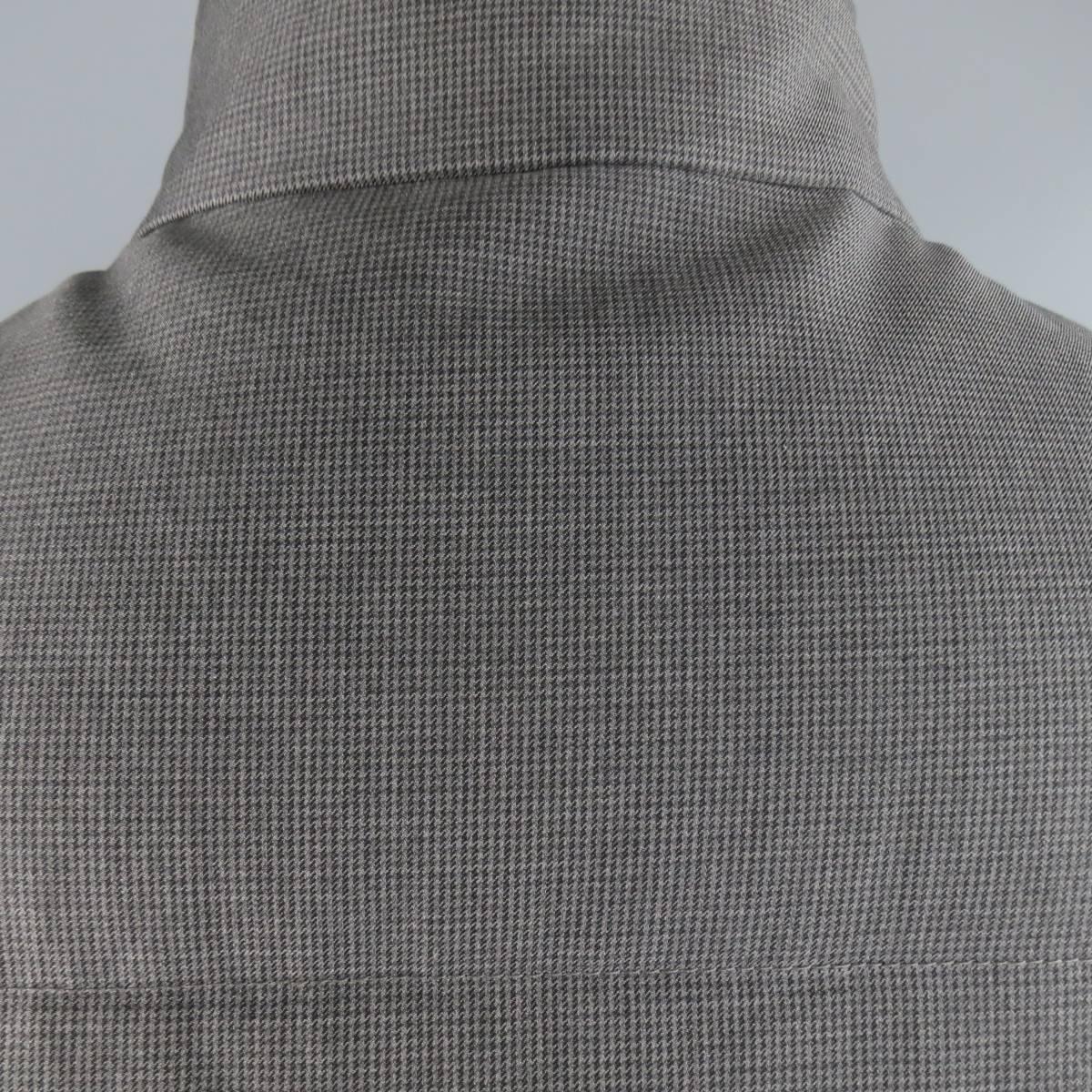 Men's BRUNELLO CUCINELLI 44 Grey / Khaki Quilted Cotton Reversible Puffer Vest 1