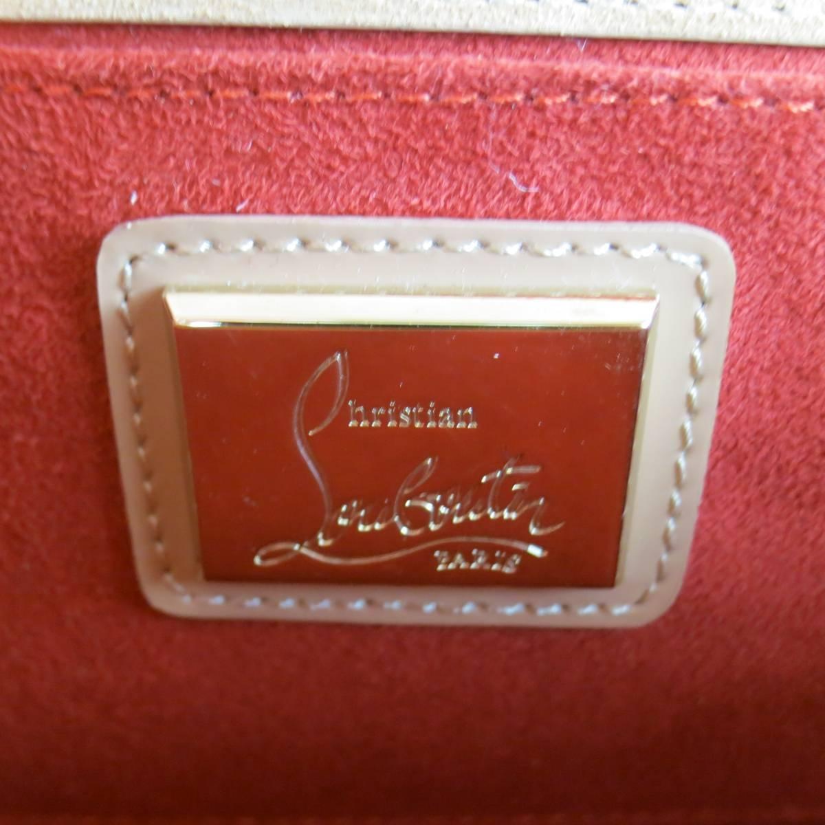 CHRISTIAN LOUBOUTIN Rose Nude Patent Leather VERO DODAT Clutch 2