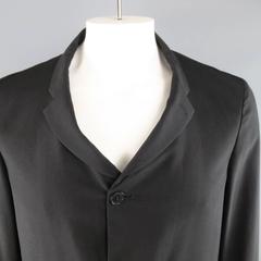 COMME des GARCONS Fall 2012 L Black Wool 4 Button Floral Jacket