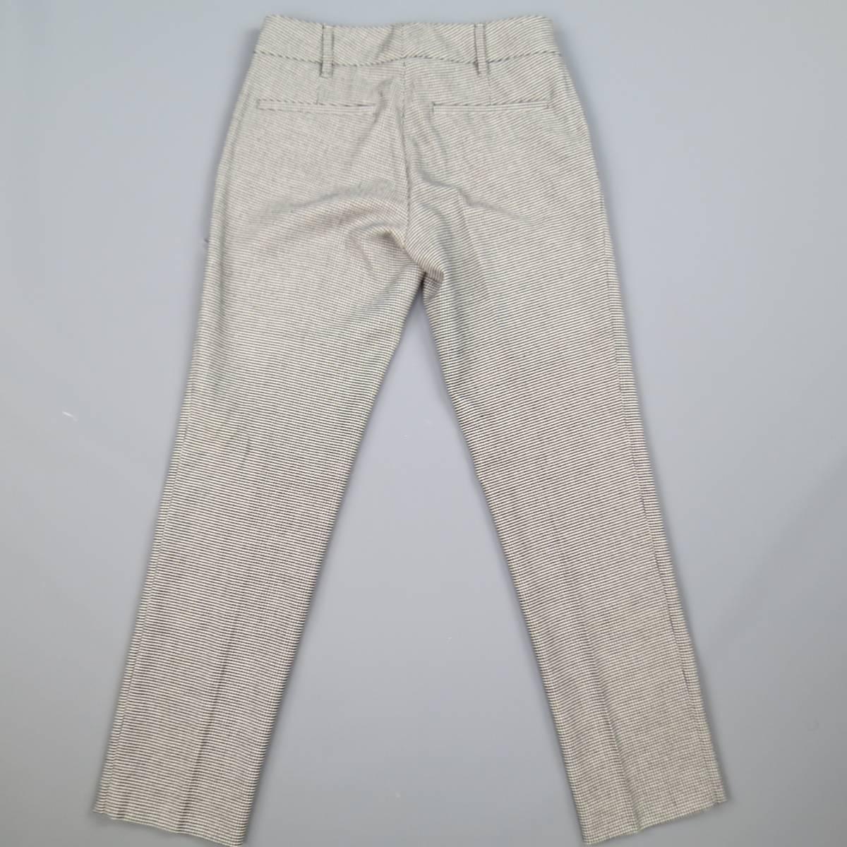 GUCCI Size 2 Black & White Houndstooth Wool Blend Tapered Dress Pants In Excellent Condition In San Francisco, CA