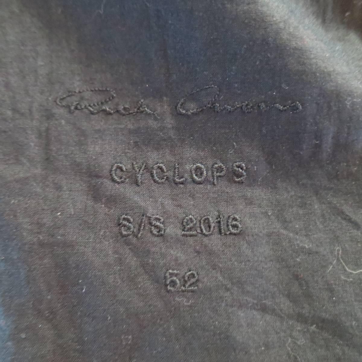 RICK OWENS CYCLOPS S/S 2016 42 Black Solid Cotton Military Pocket Vest 3