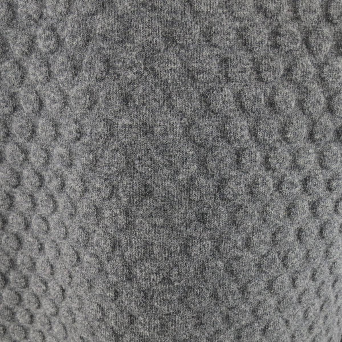 Men's JIL SANDER Sweater - Heather Gray Textured Wool / Cashmere Pullover In New Condition In San Francisco, CA