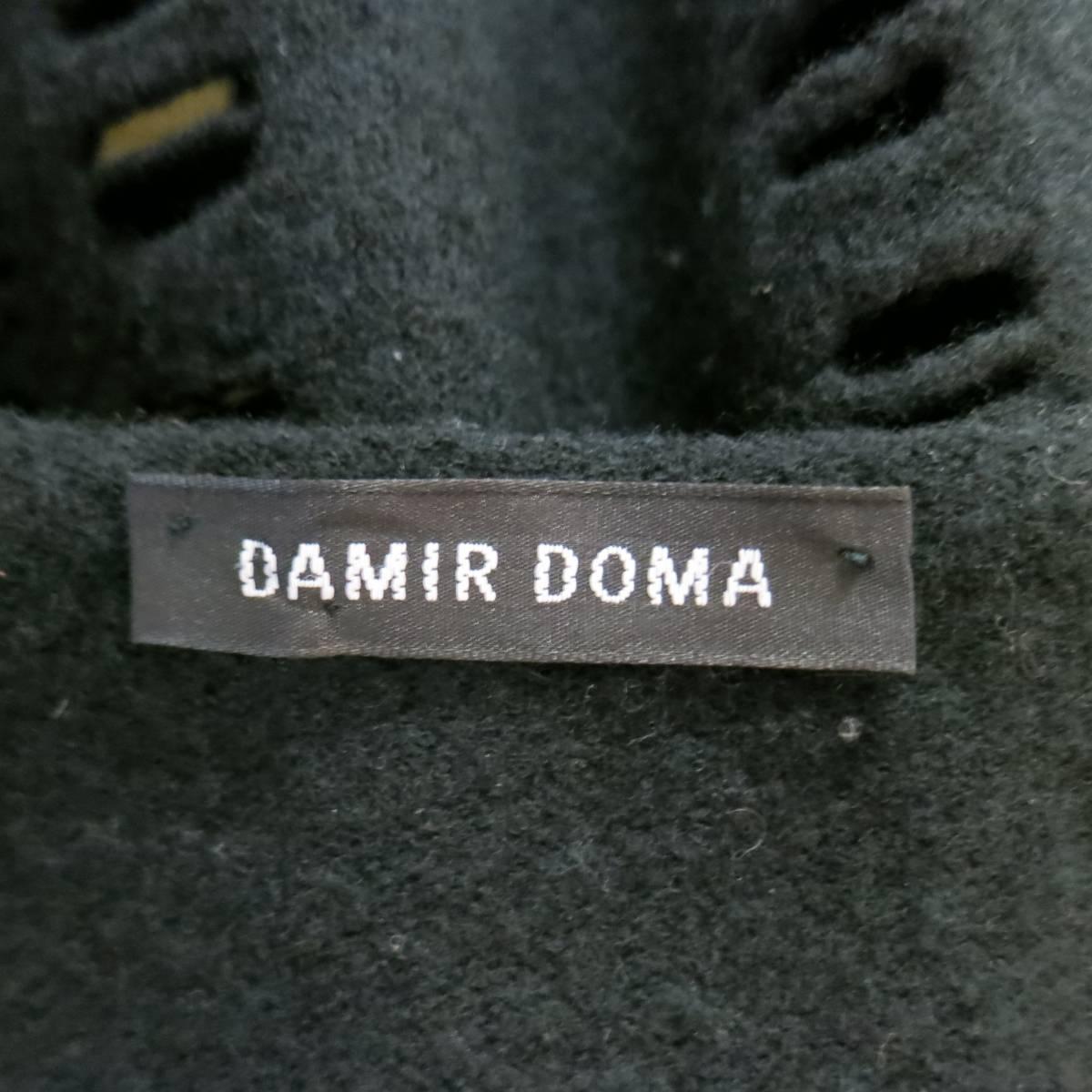 DAMIR DOMA Size 38 Black Distressed Wool / Cashmere Crewneck Pullover 2