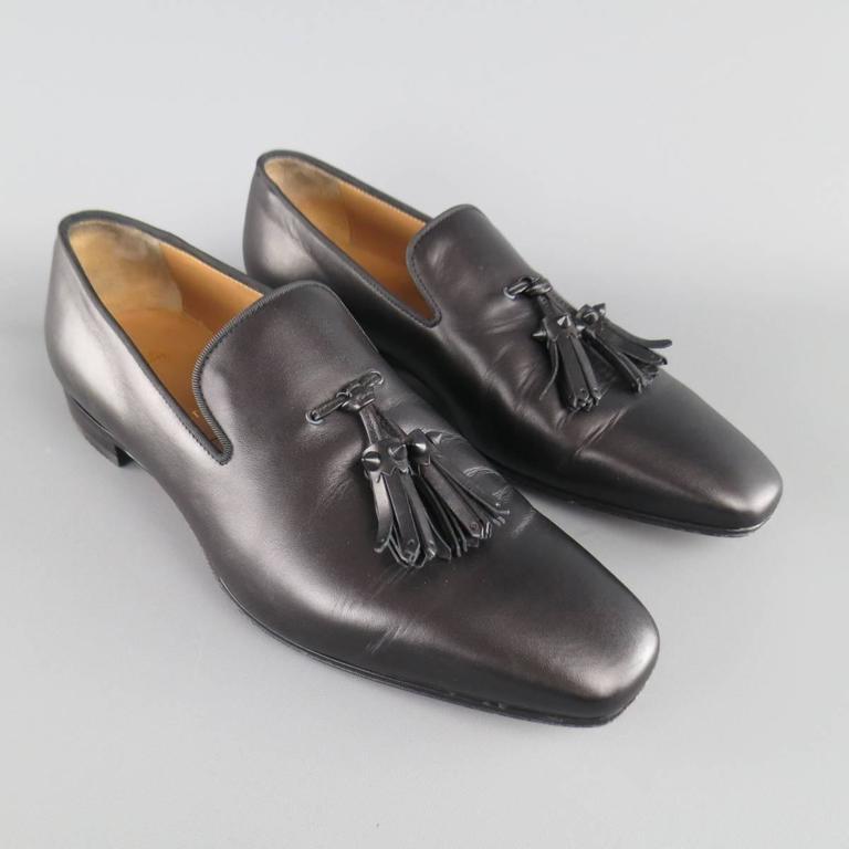 black tassel flats