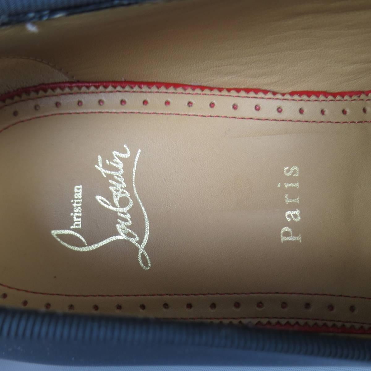 Men's CHRISTIAN LOUBOUTIN Size 9 Black Leather DANDELION FLAT Loafers 3