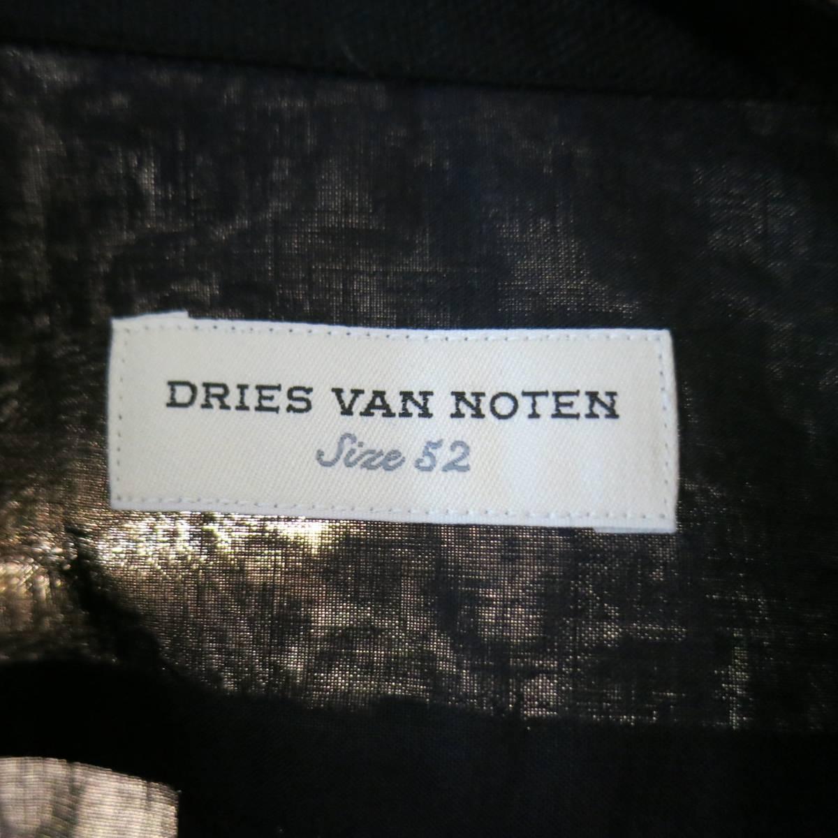 Men's DRIES VAN NOTEN Size L Black Mixed Fabrics Cotton Short Sleeve Shirt 2