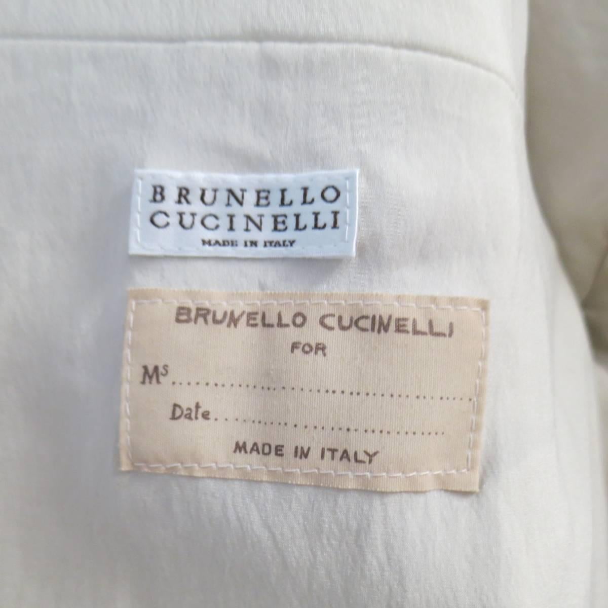 BRUNELLO CUCINELLI Jacket - Size 2 Rose Pink Textured Leather Moto 5