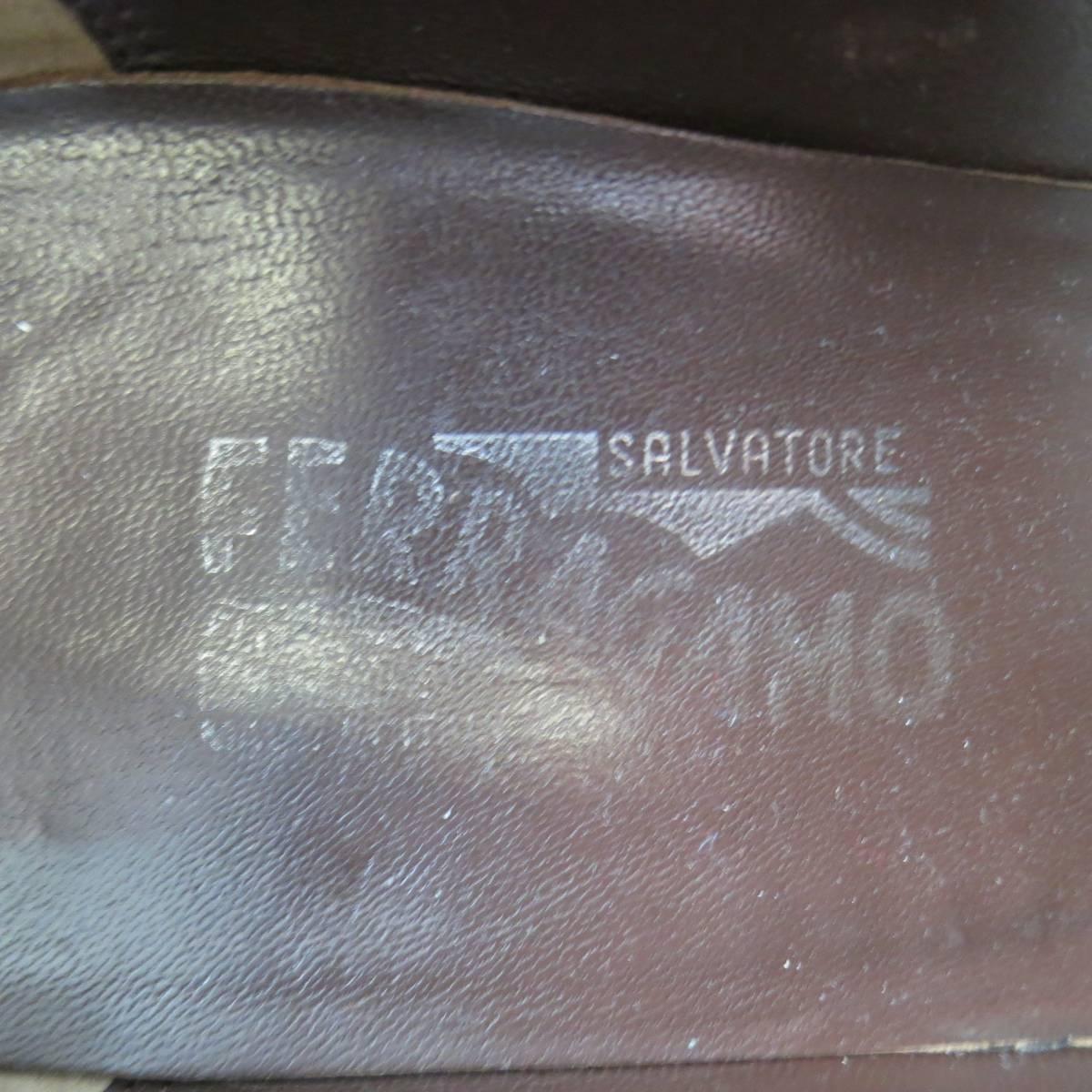 Men's SALVATORE FERRAGAMO Size 11 Light Brown Leather Split Toe Lace Up 4