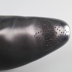 Men's TOM FORD Size 11 Black Perforated Toe Leather Monk Strap Loafers