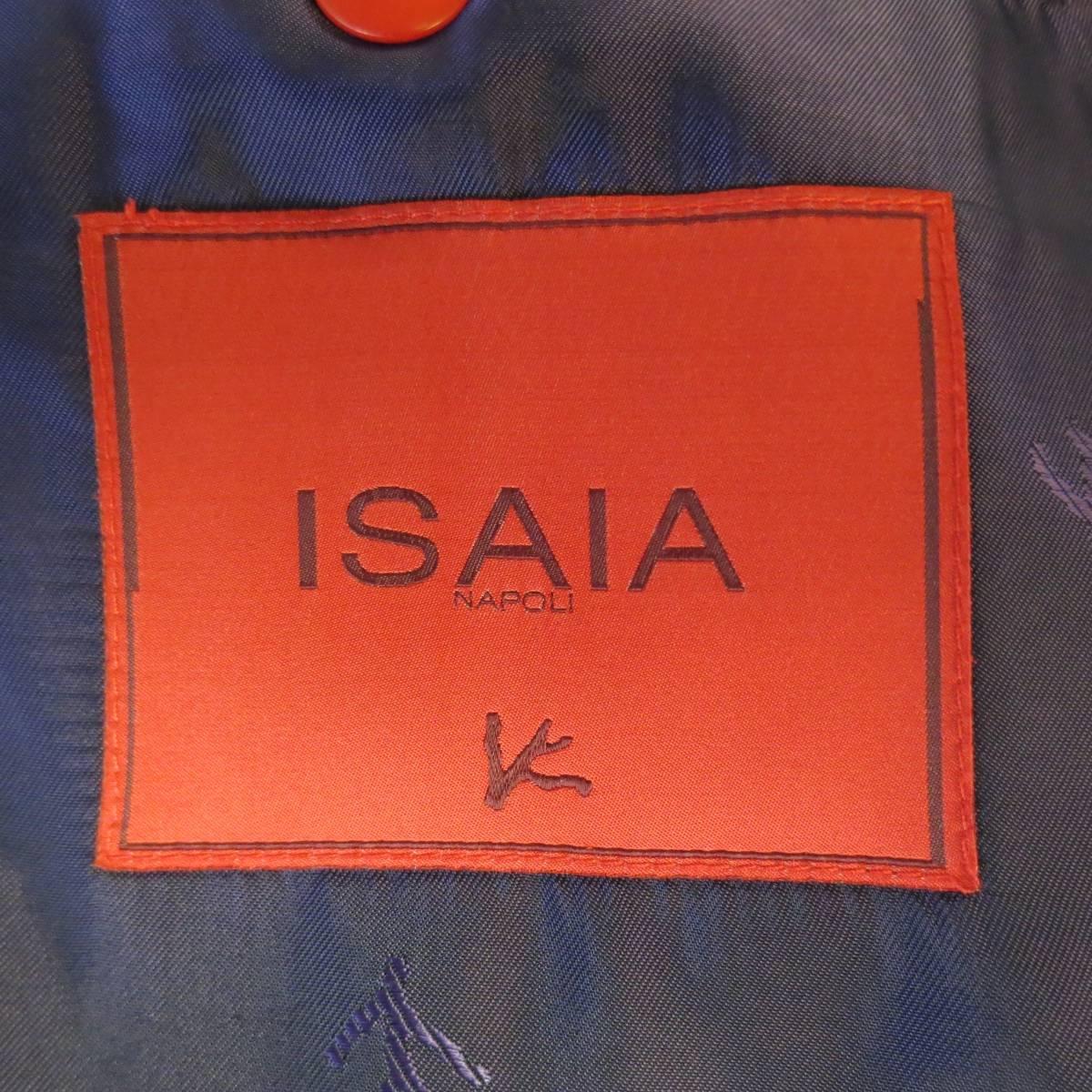 Men's ISAIA 46 Long Taupe & Lavender Stripe Wool Notch Lapel 2 Pc Suit 4