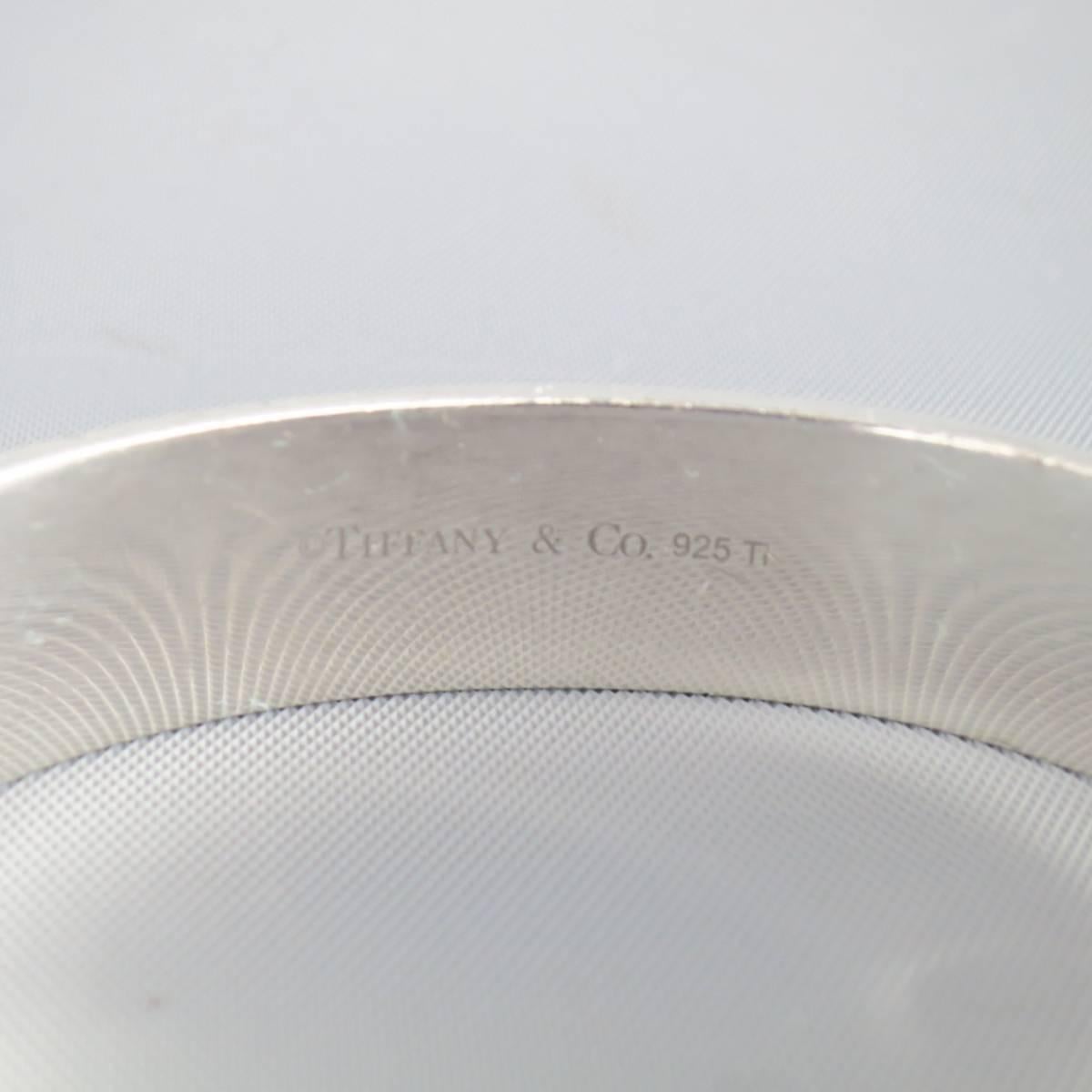 TIFFANY & CO. Midnight Titanium & Sterling Silver NY 1837 Cuff Bracelet In Fair Condition In San Francisco, CA