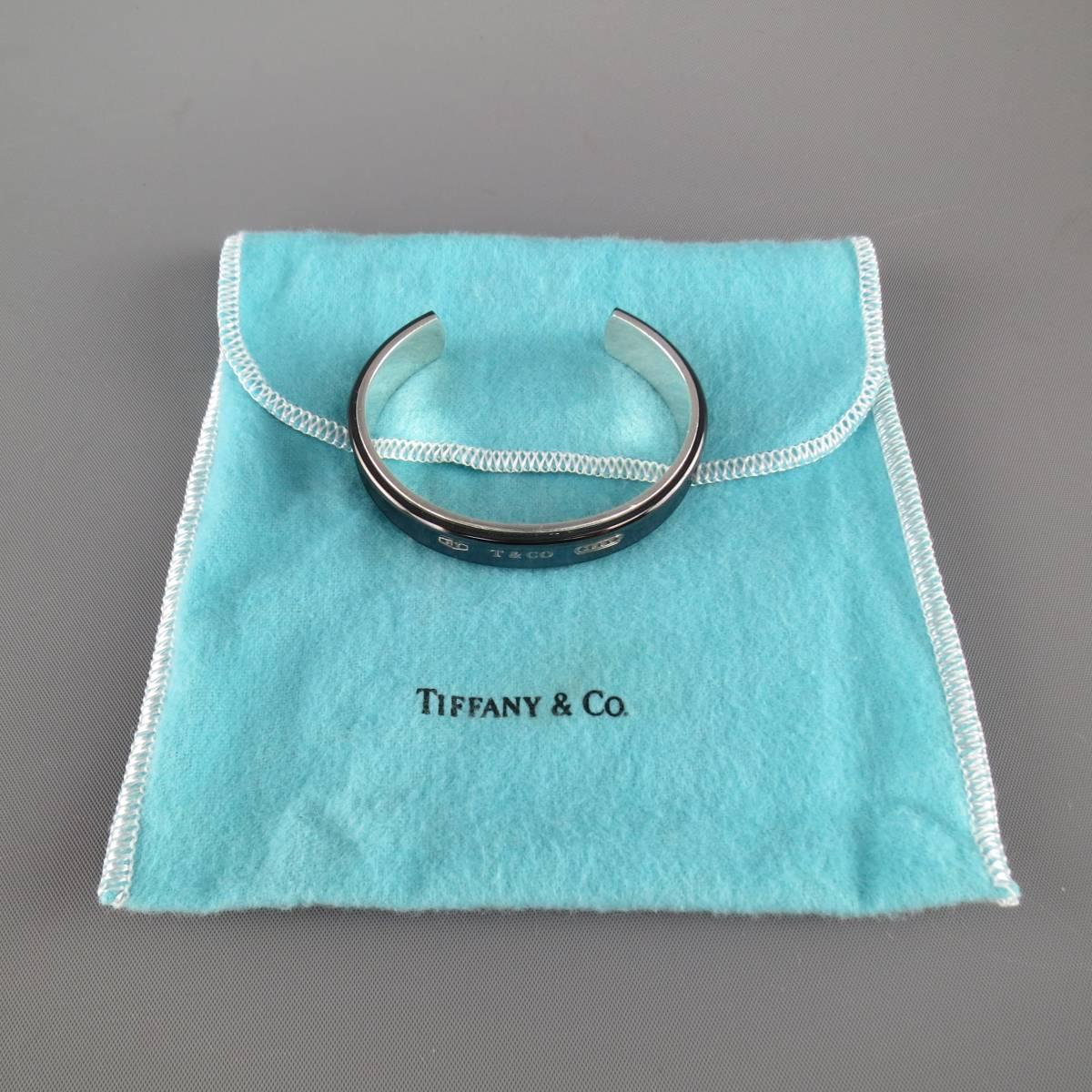 Women's TIFFANY & CO. Midnight Titanium & Sterling Silver NY 1837 Cuff Bracelet