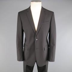 Men's BURBERRY LONDON 40 Regular Black Solid Wool Blend 34 34 Suit