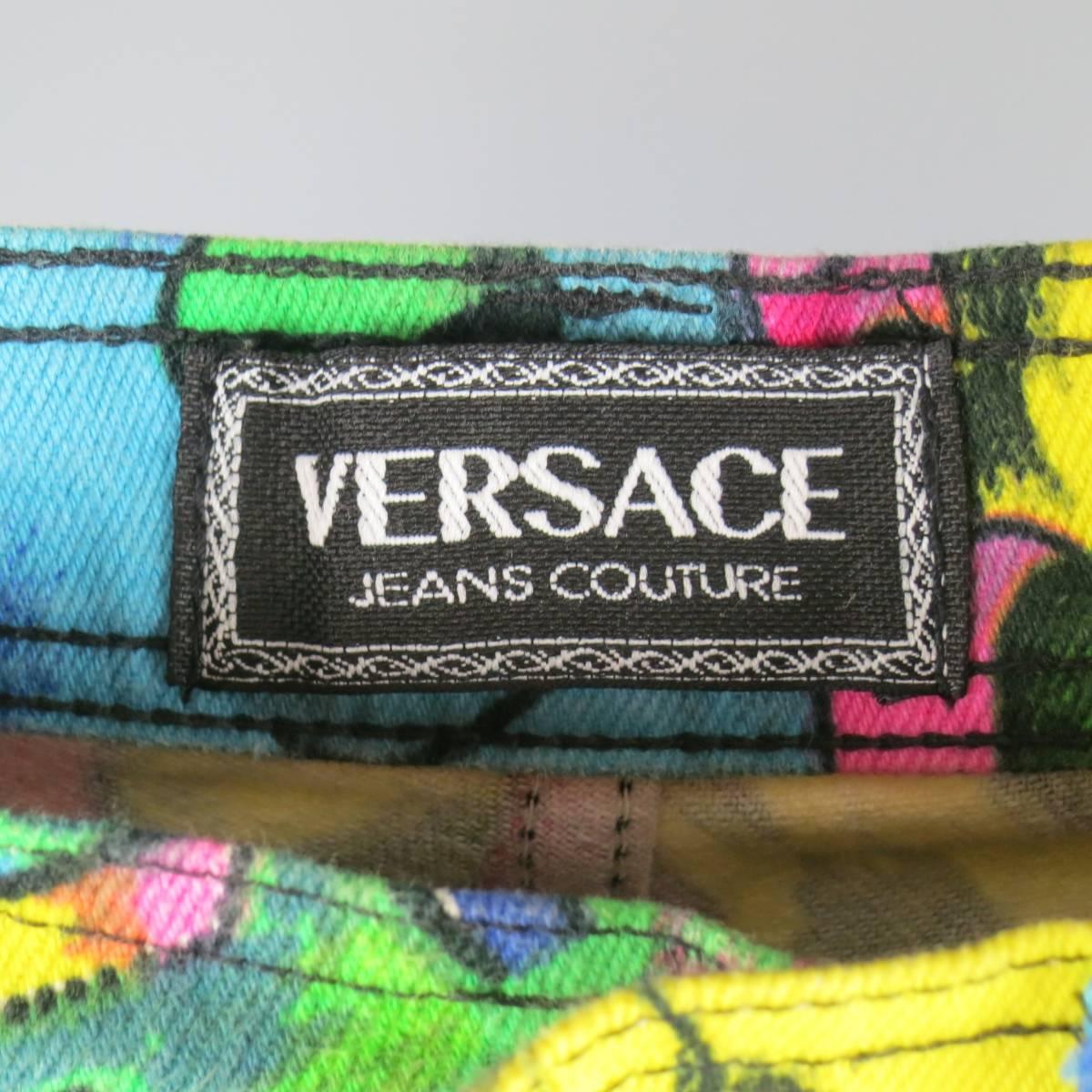 GIANNI VERSACE Jeans COUTURE 6 Multi-Color Marilyn Monroe and Betty Boop Jeans 2
