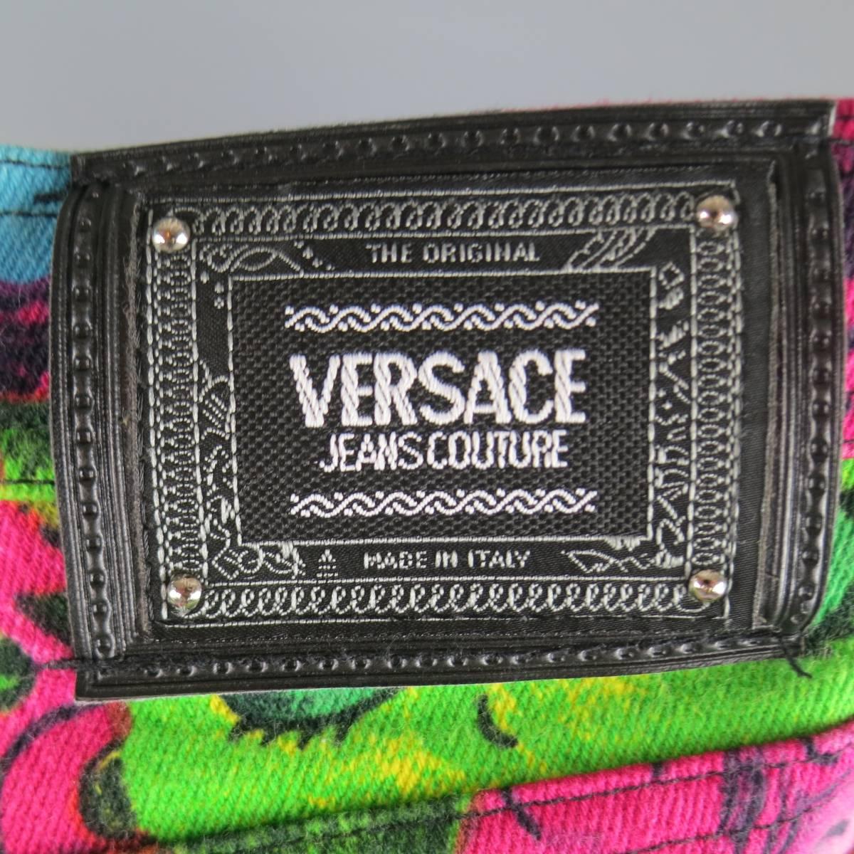 GIANNI VERSACE Jeans COUTURE 6 Multi-Color Marilyn Monroe and Betty Boop Jeans 1