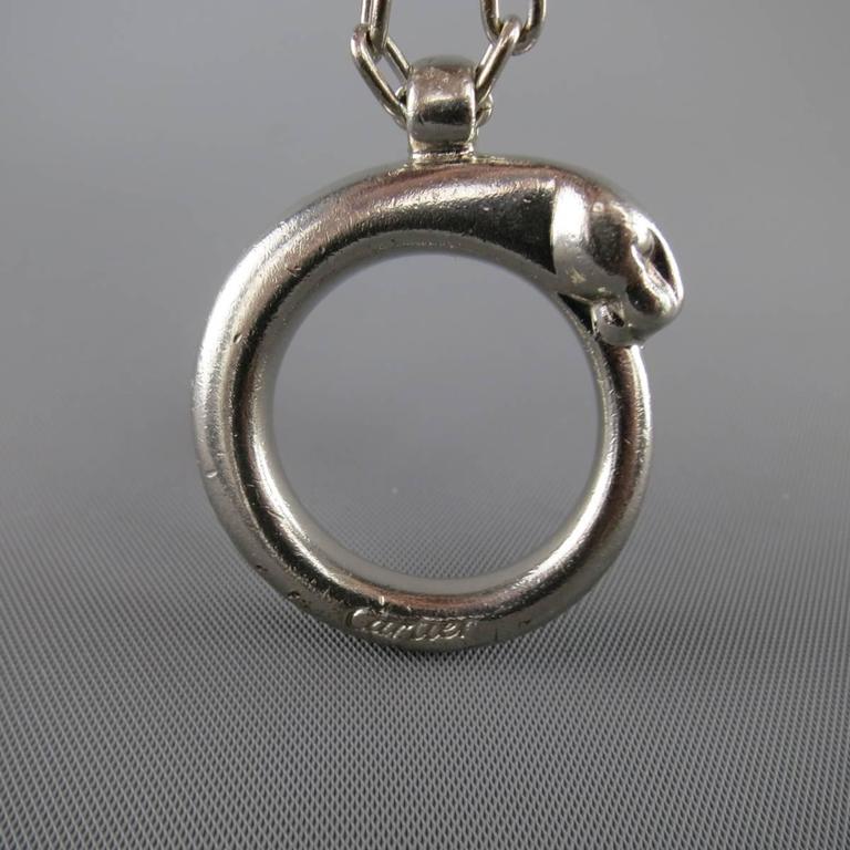 Vintage CARTIER Silver Metal Jaguar Hoop Key Chain at 1stDibs jaguar