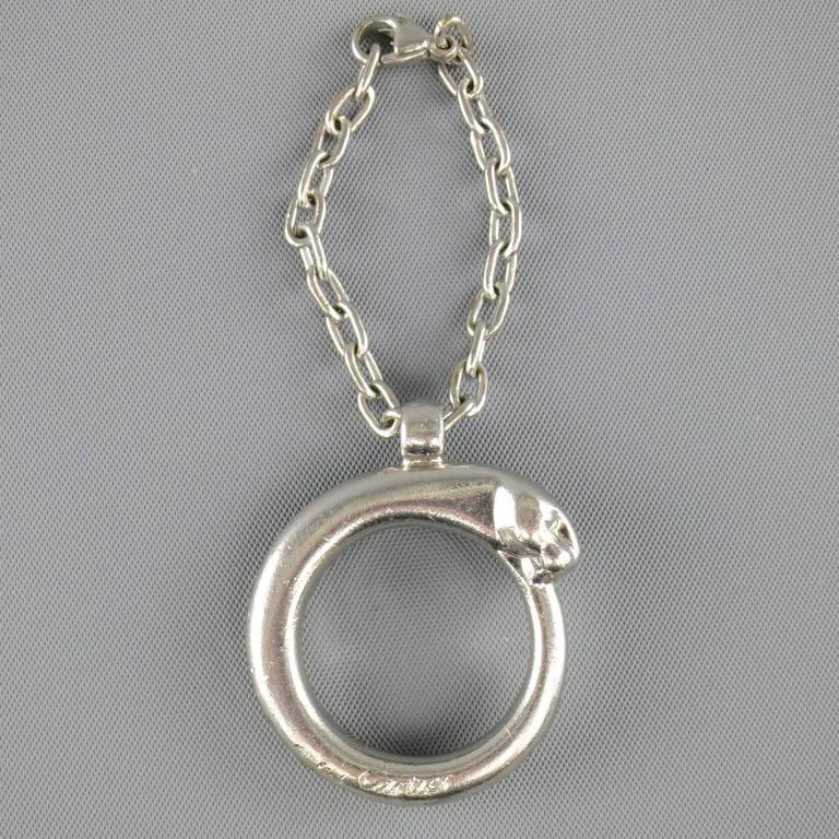Vintage CARTIER Silver Metal Jaguar Hoop Key Chain at 1stDibs jaguar