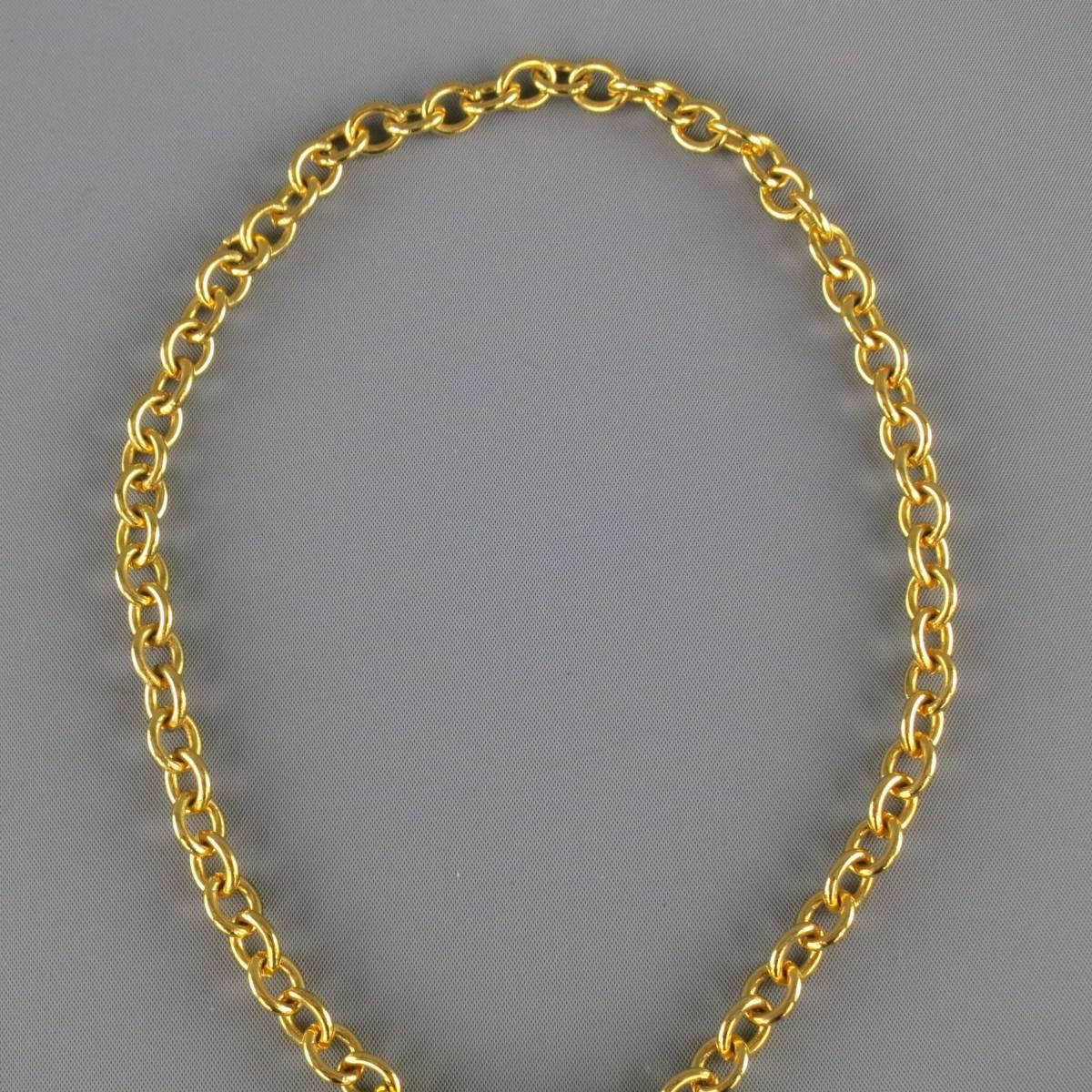 Women's DSQUARED2 Gold Tone Antique Style Acorn Chain Necklace