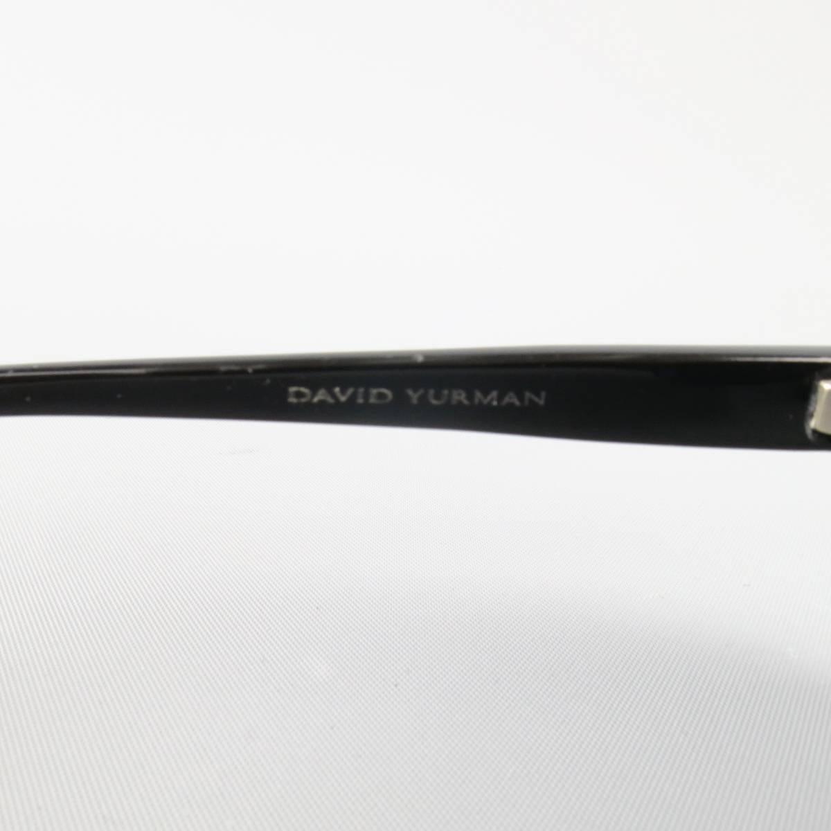 Women's or Men's DAVID YURMAN Sunglasses Black Acetate Sterling Silver Aviator Sunglasses
