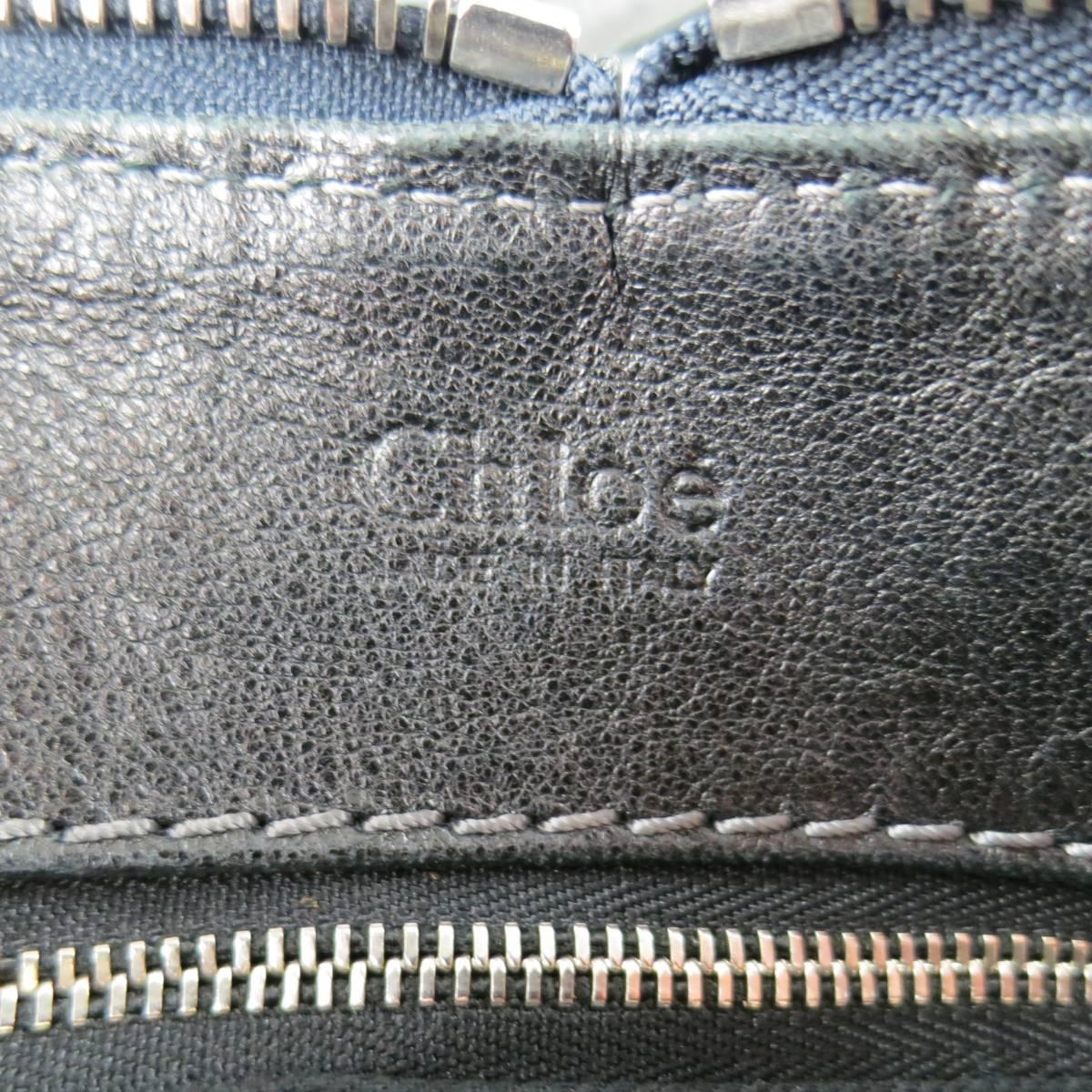 Women's or Men's CHLOE Shoulder Bag - Charcoal Leather Paddington Capsule PadLock Chain 