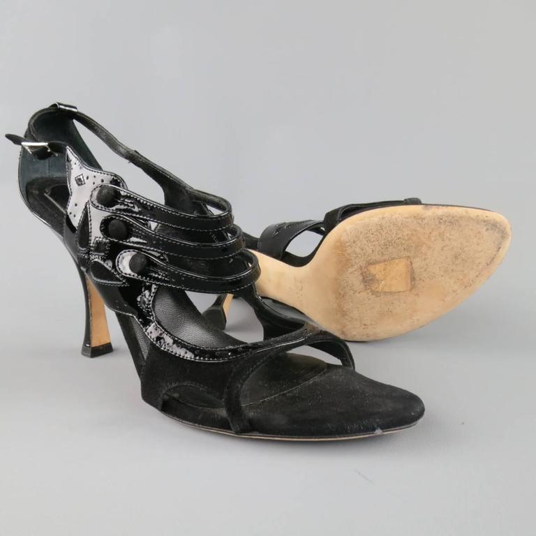 DIOR 26S MARY JANE HIGH HEELS 40MM IN NUDE PATENT CALFSKIN GOLD HARDWARE