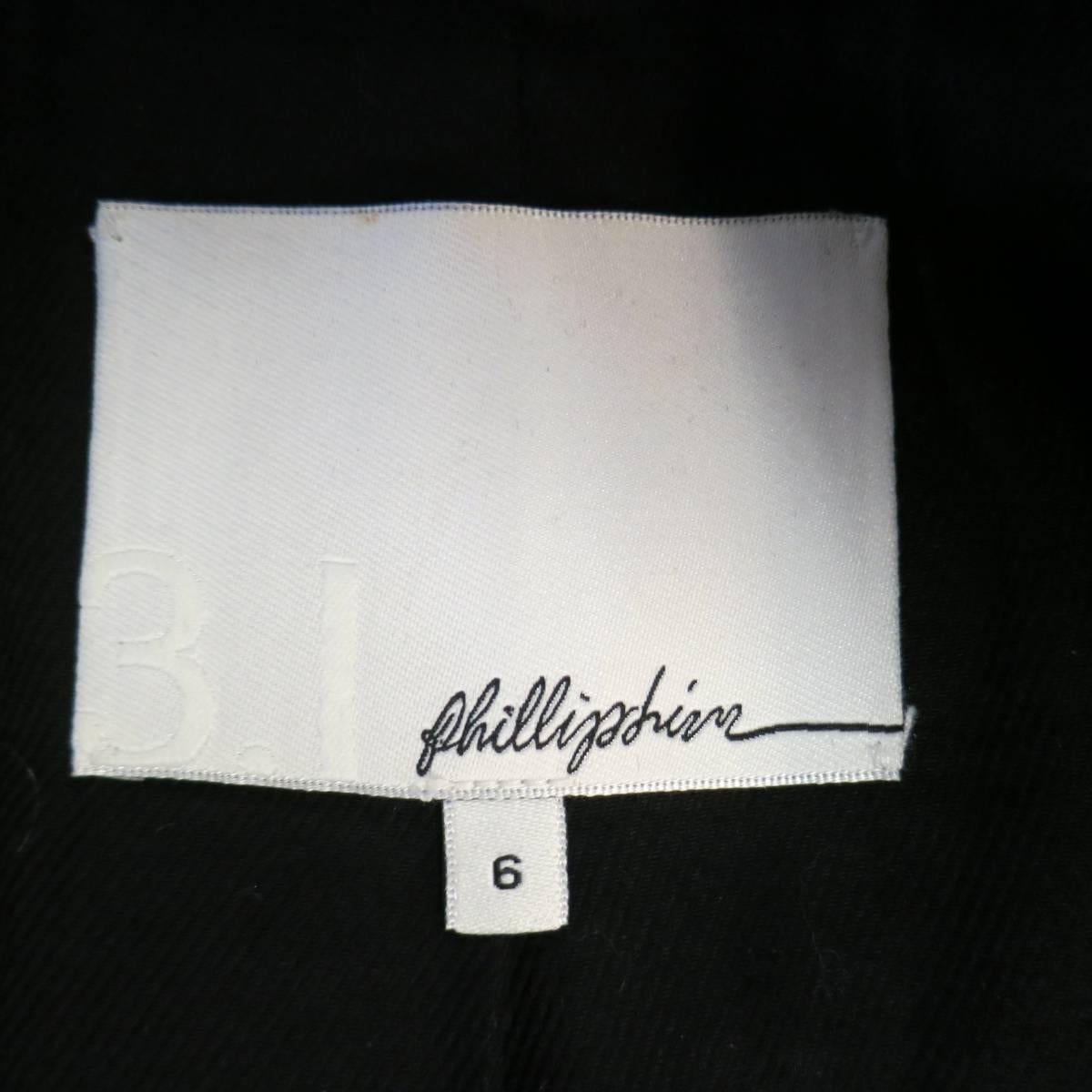 3.1 PHILLIP LIM Size 6 Black Virgin Wool Blend Notch Lapel Blazer Vest 3