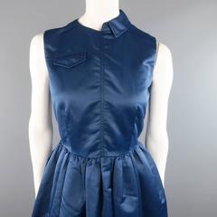 MARC by MARC JACOBS Size 2 Blue Nylon MA-1 2015 Resort Cocktail Dress