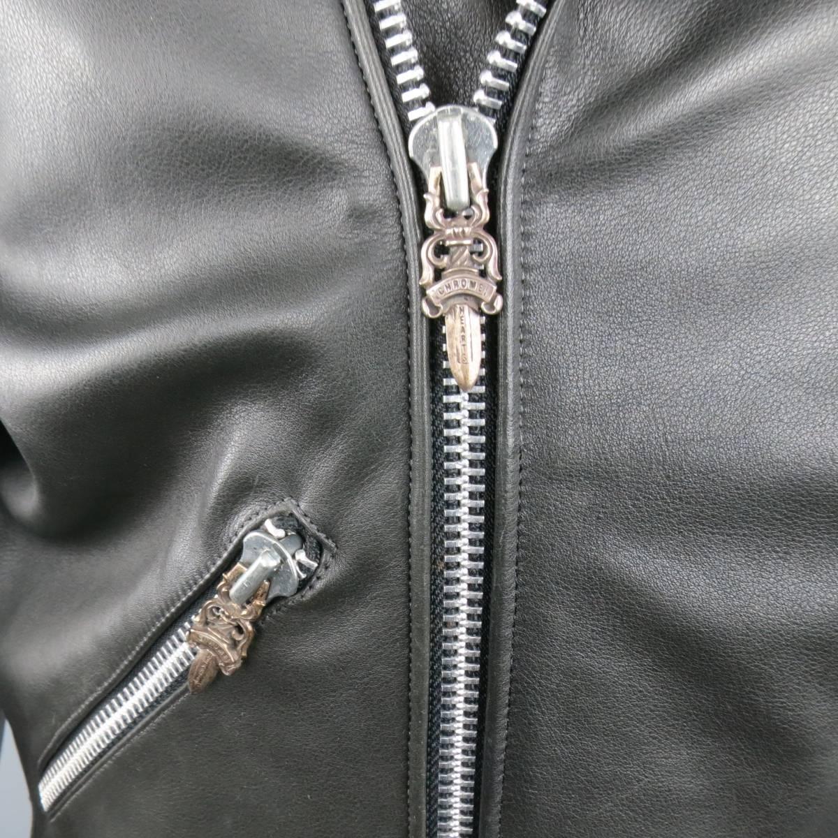 chrome hearts leather jacket