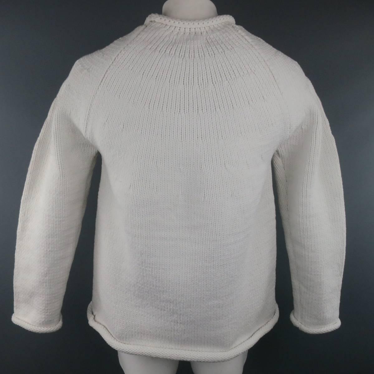 Yohji Yamamoto Off White Oversized Starched Sweater 2