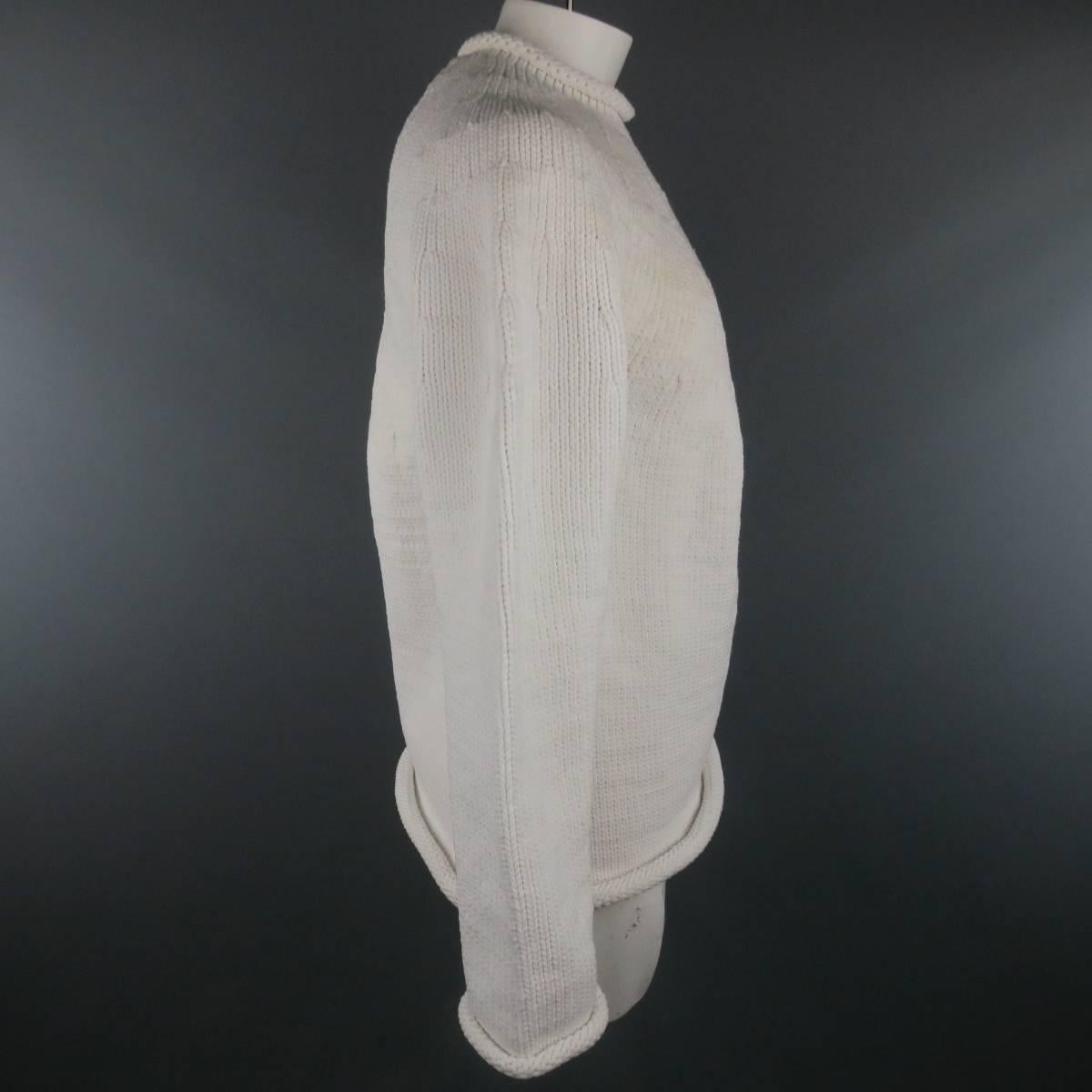 Women's or Men's Yohji Yamamoto Off White Oversized Starched Sweater