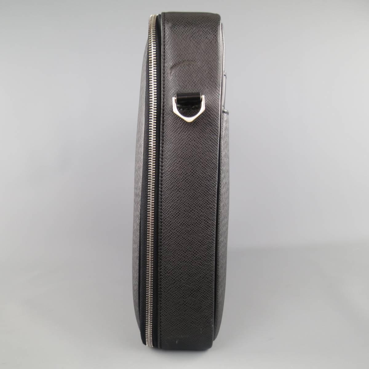 LOUIS VUITTON Briefcase - Black Leather ODESSA ARDOISE Computer LV Bag 1