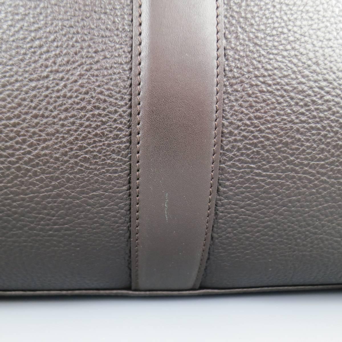 Tom Ford Brown Buckley Leather Travel Trapeze Bag Briefcase In Good Condition In San Francisco, CA