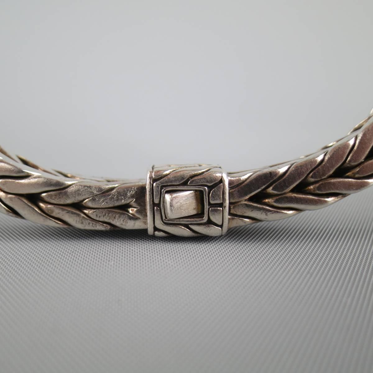 Women's or Men's JOHN HARDY Sterling Silver Braided Snake Chain Bracelet