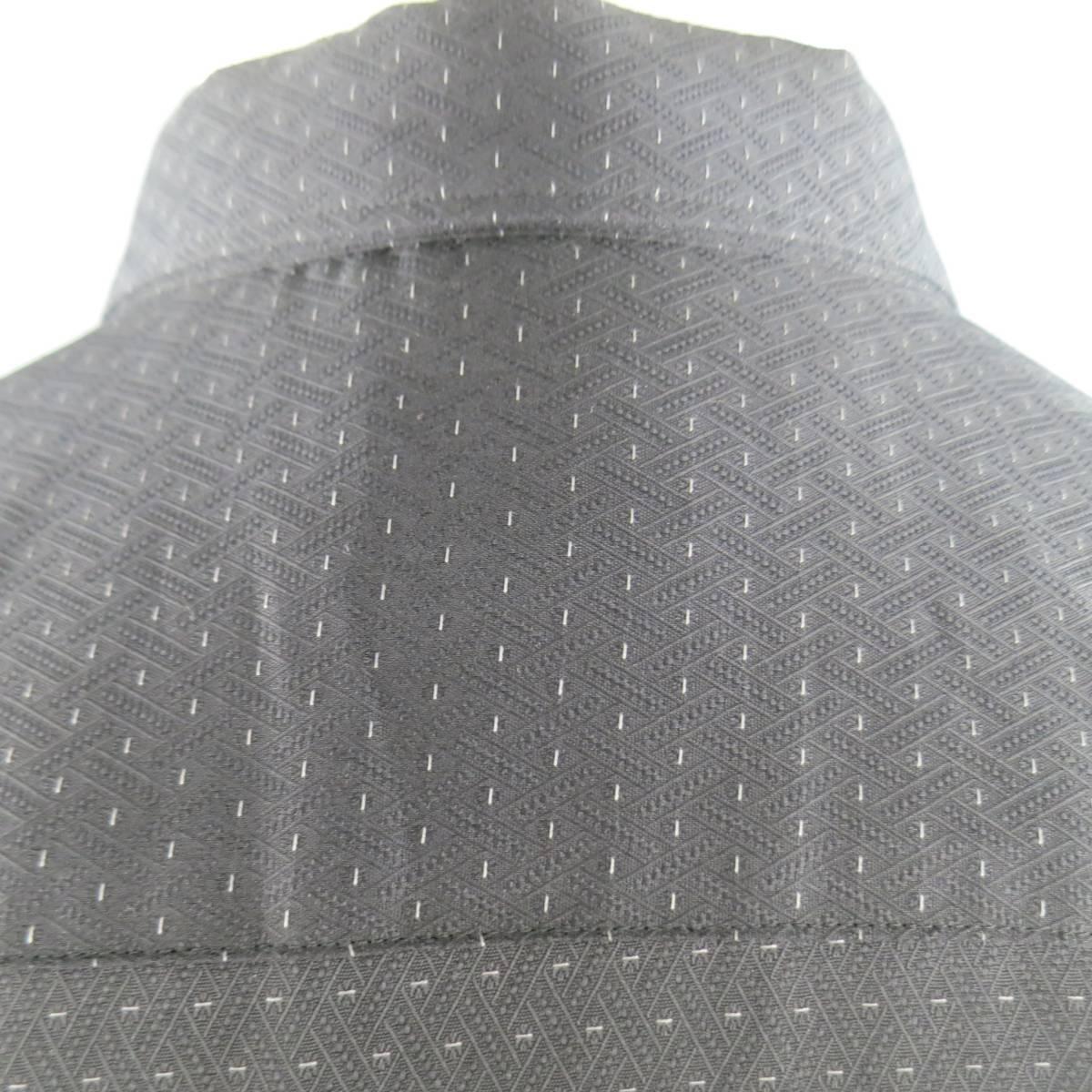 Men's COMME des GARCONS Size M Black Dots Panel Cotton Long Sleeve Shirt 1