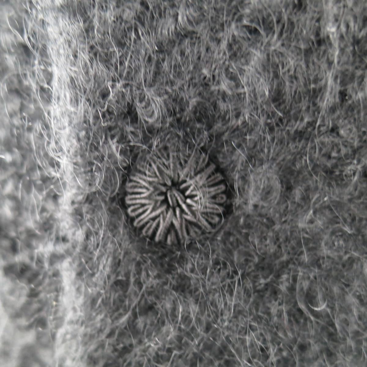 Men's COMME des GARCONS HOMME PLUS XS Black Fuzzy Textured Mohair / Wool Jacket 1