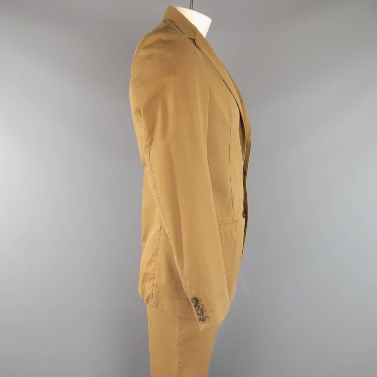 Men's MAISON MARTIN MARGIELA 38 Tan Brown Cotton Chino 32 x 31 Suit