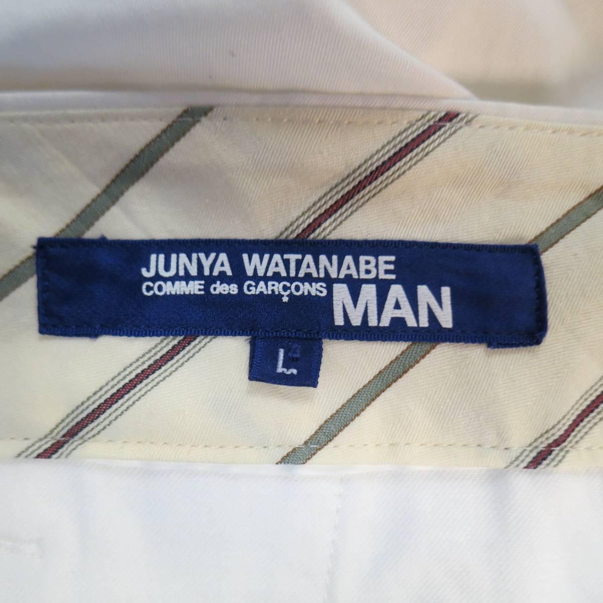 Men's JUNYA WATANABE Size L White Cotton Wide Leg Cargo Pants