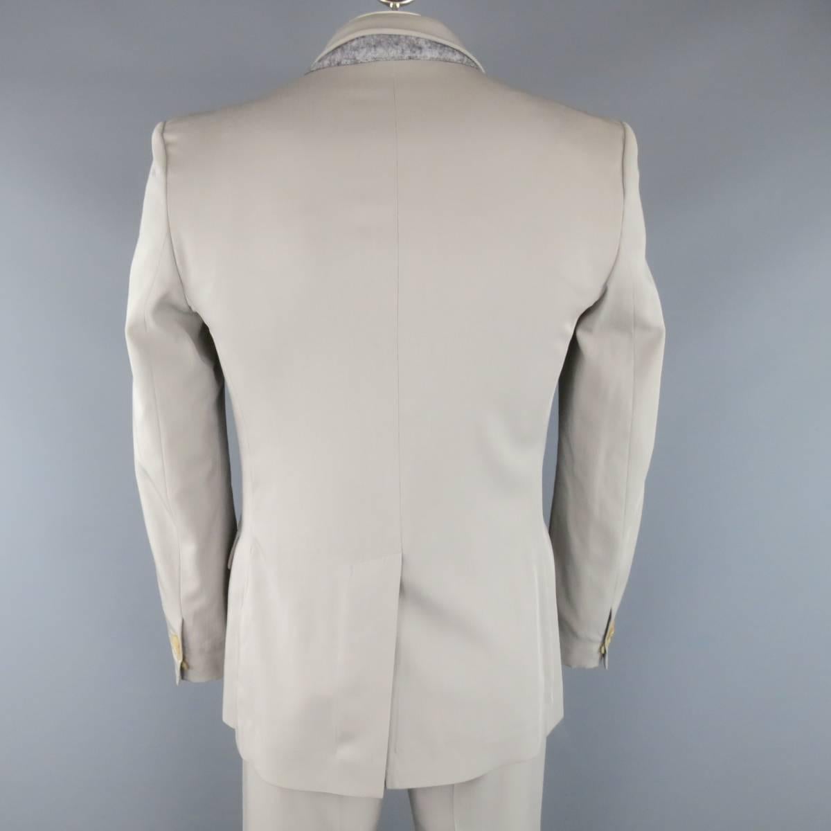 Men's MAISON MARTIN MARGIELA 40 Regular Light Grey Wool 3 Piece Suit 1