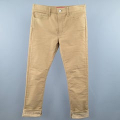 Men's JUNYA WATANABE X LEVI'S Size M Tan Cotton Plaid Cuff Leather Pocket Jeans