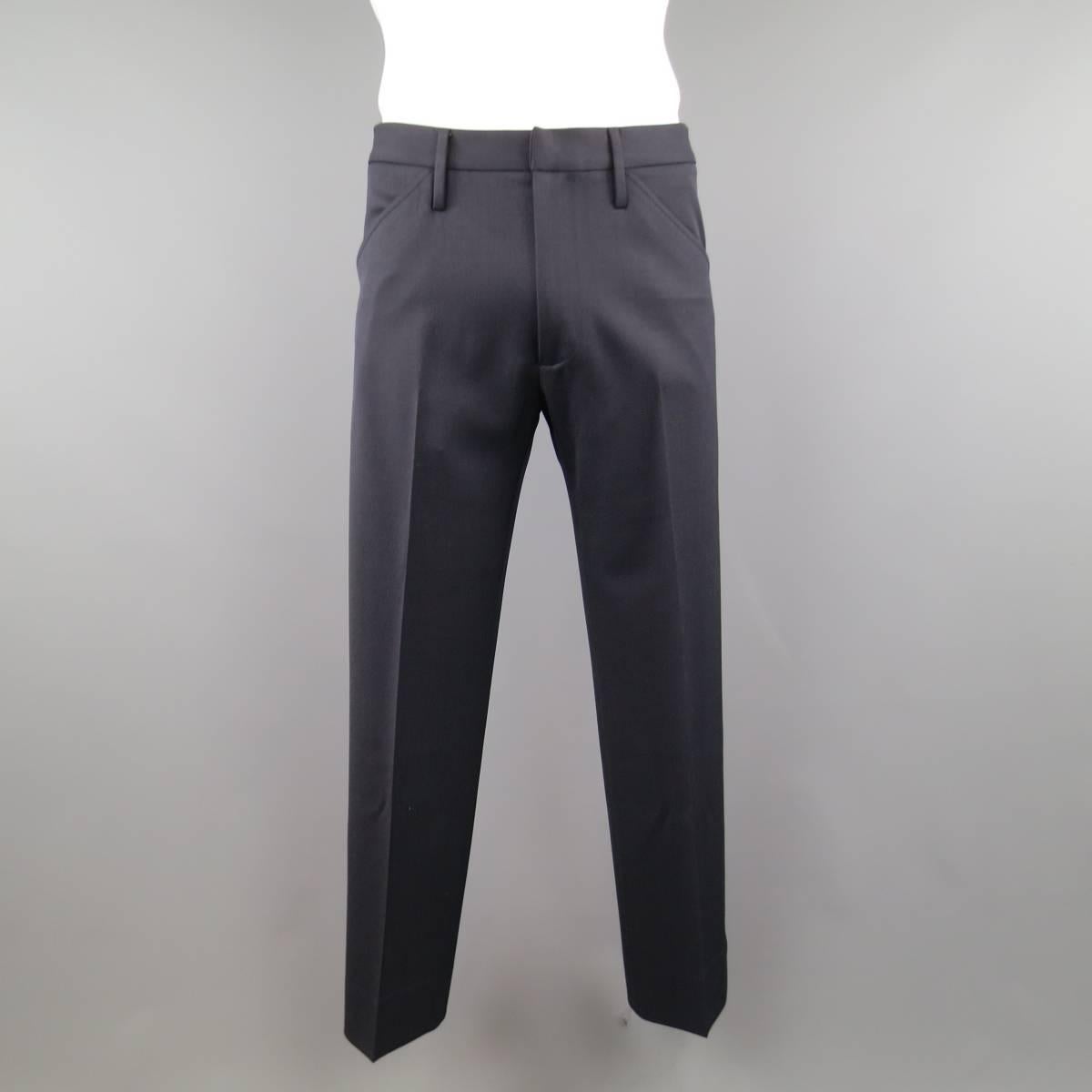 Men's DOLCE & GABBANA Navy Wool Blend Workwear Inspired Suit 4