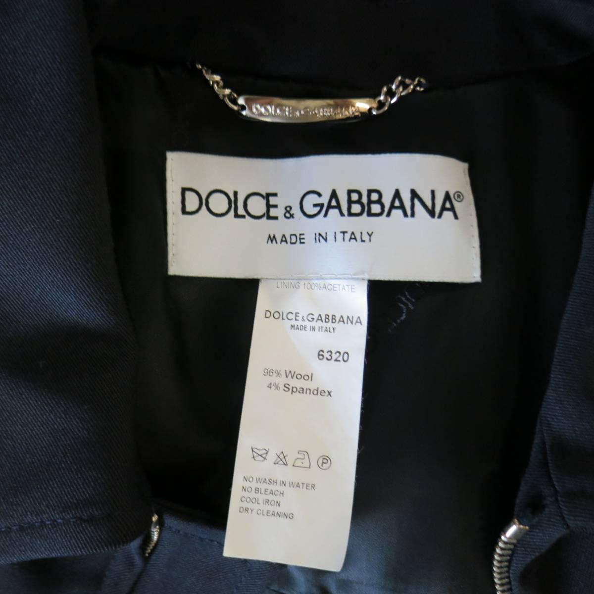 Men's DOLCE & GABBANA Navy Wool Blend Workwear Inspired Suit 6