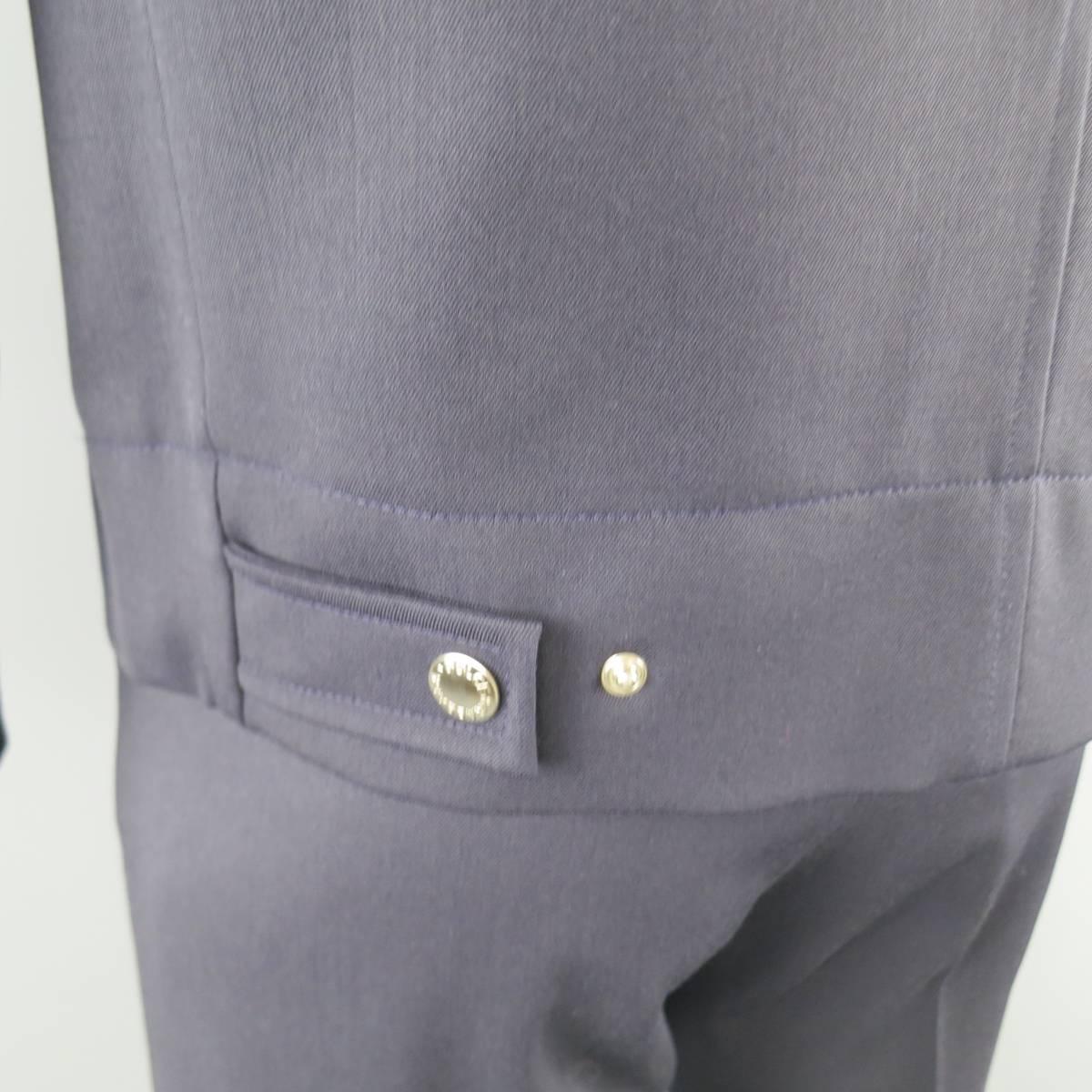 Men's DOLCE & GABBANA Navy Wool Blend Workwear Inspired Suit 1