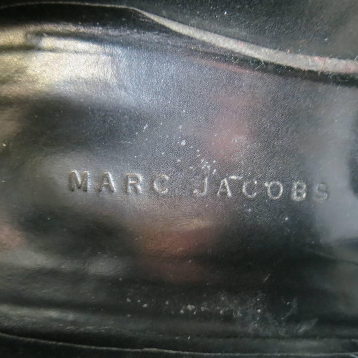 Men's MARC JACOBS Size 10 Black Patent Leather Lace Up Derbys 3