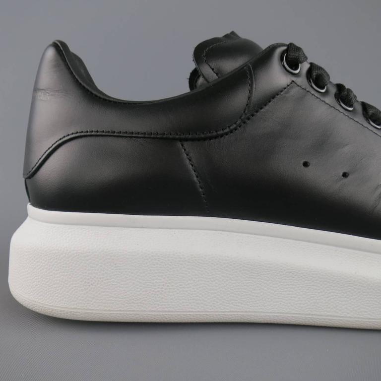 alexander mcqueen oversized leather platform sneakers
